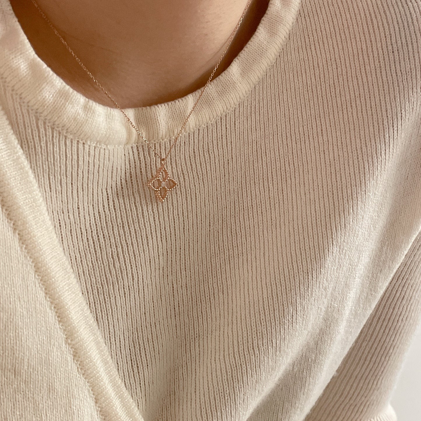 Diamond Flower Necklace