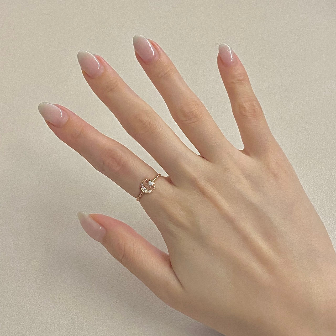Moon and Star Ring