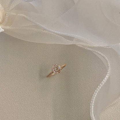 Moon and Star Ring