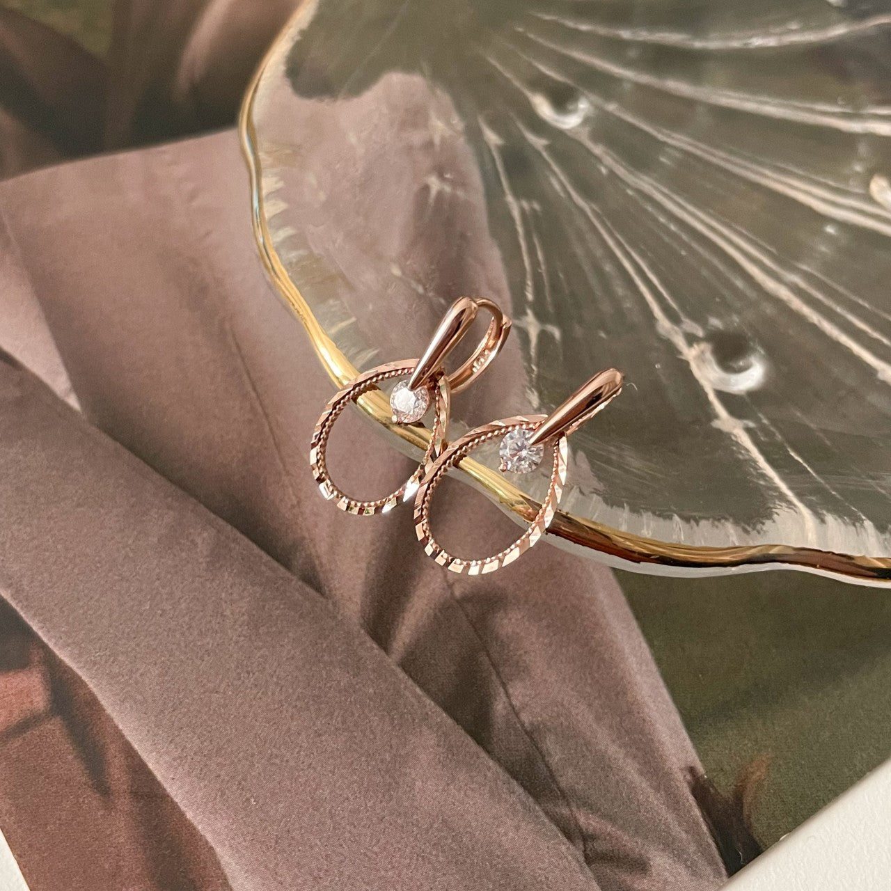 Open Circle Drop Earrings