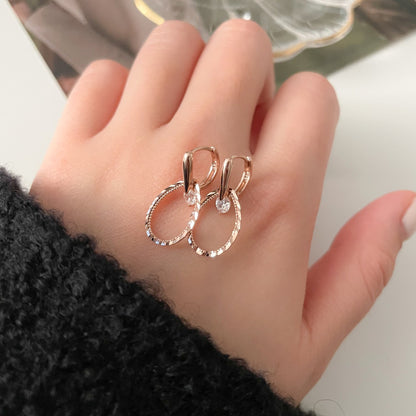 Open Circle Drop Earrings