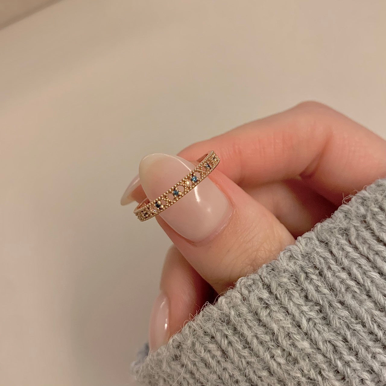 Blue Diamond Ring