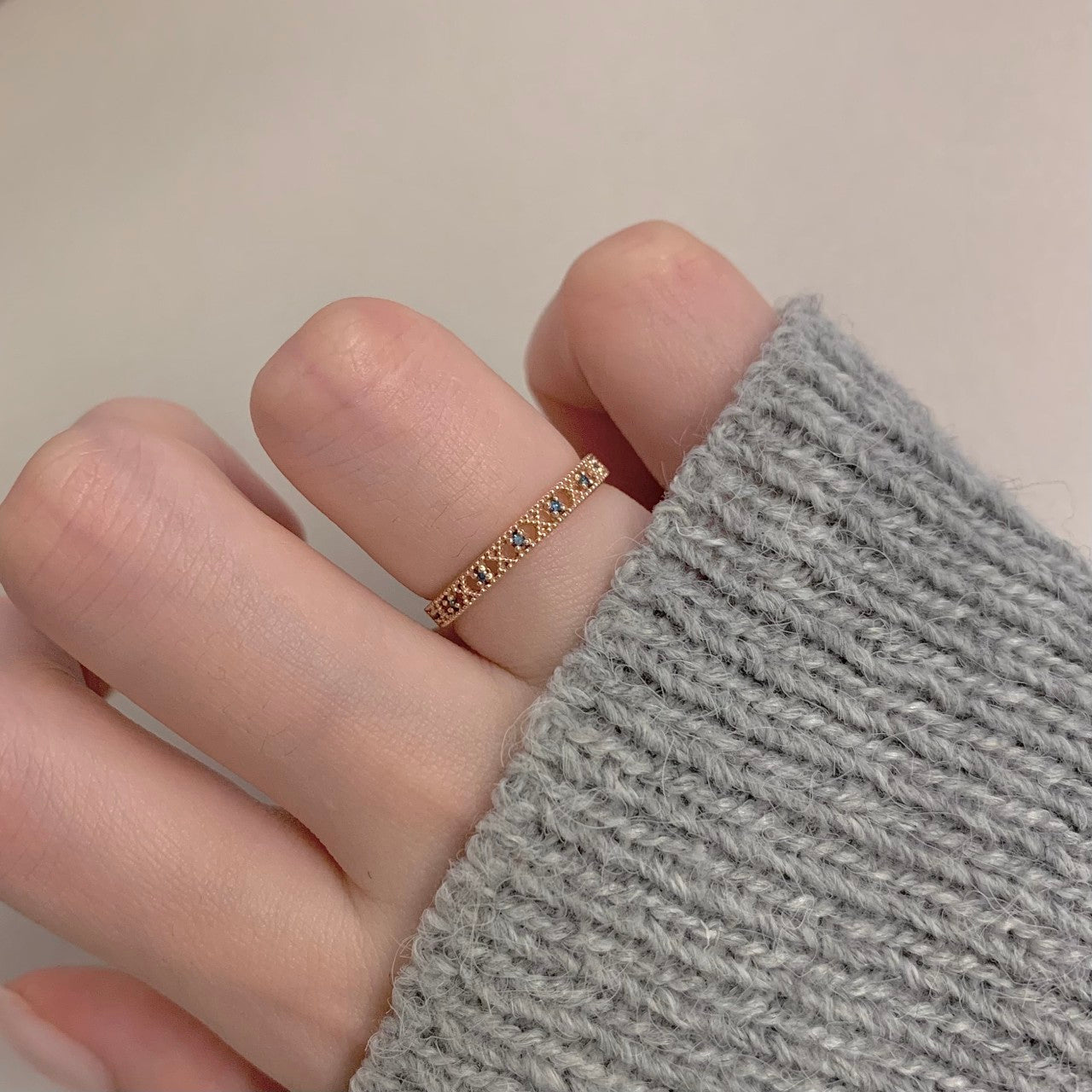 Blue Diamond Ring