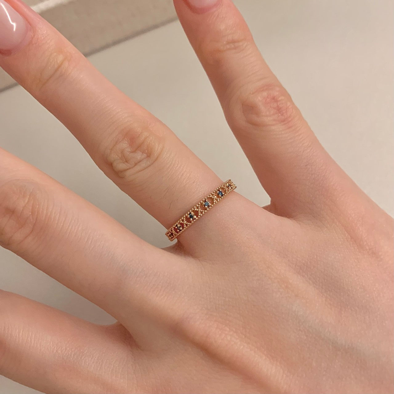 Blue Diamond Ring