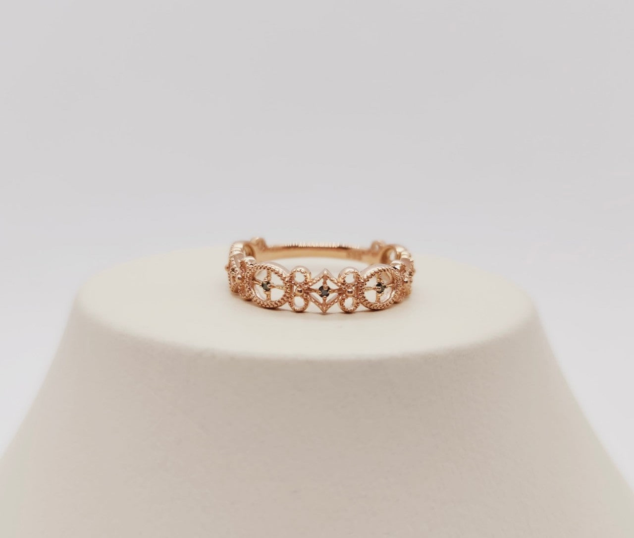 Blue Diamond Lace Ring