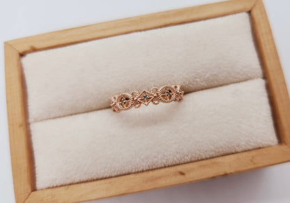 Blue Diamond Lace Ring