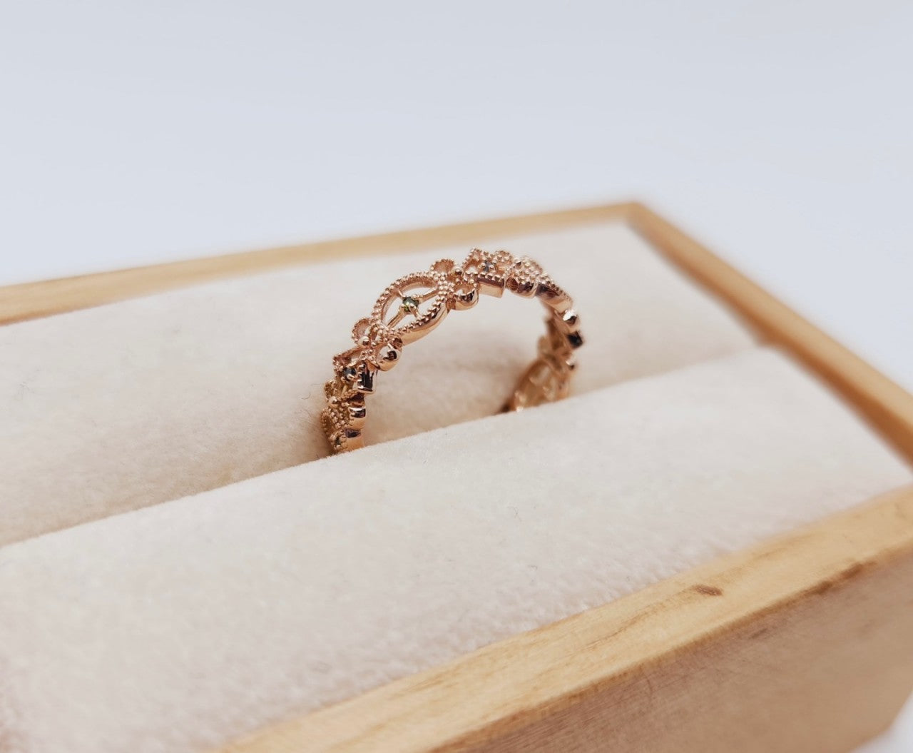 Blue Diamond Lace Ring