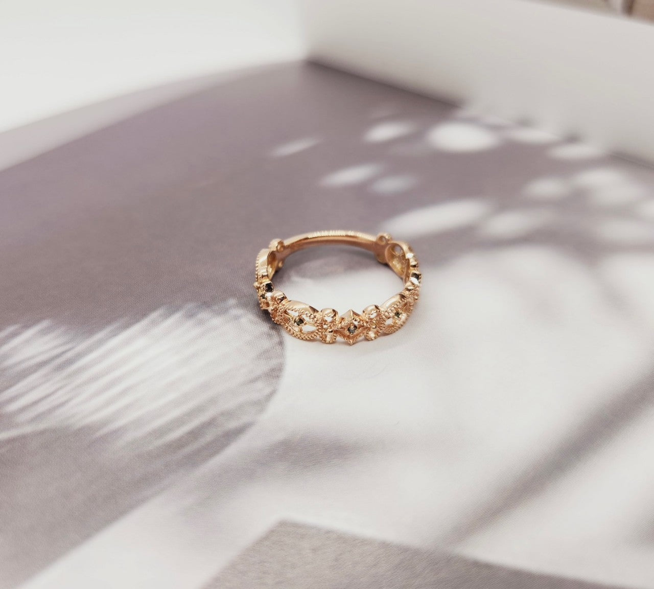 Blue Diamond Lace Ring