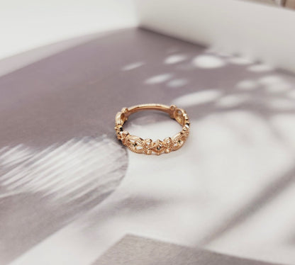 Blue Diamond Lace Ring