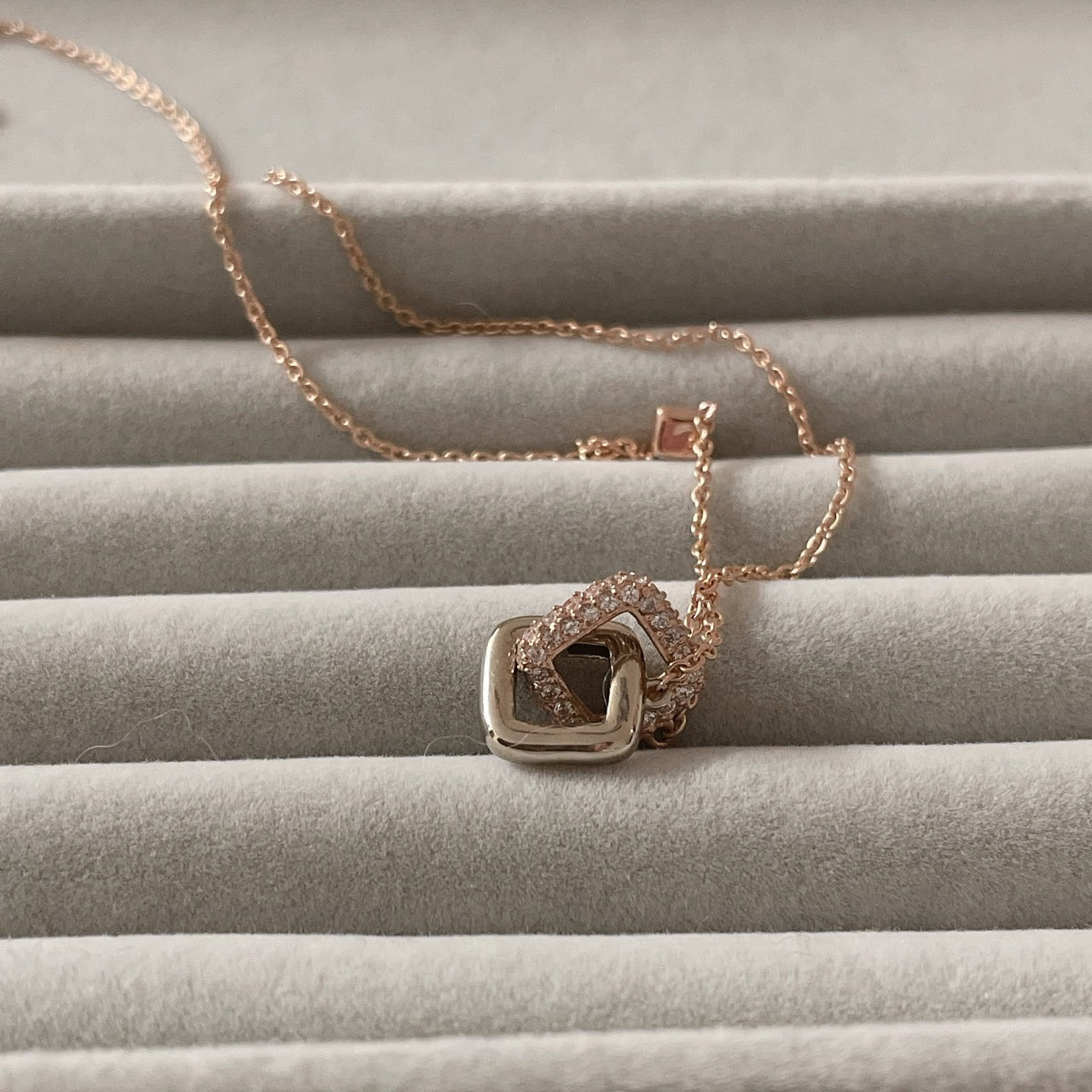 Double Square Necklace