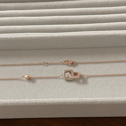Double Square Necklace