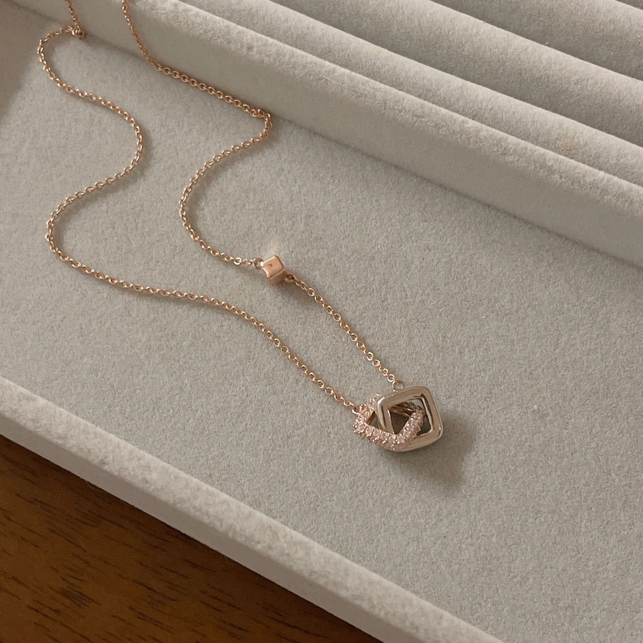 Double Square Necklace