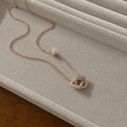 Double Square Necklace