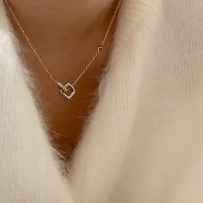 Double Square Necklace