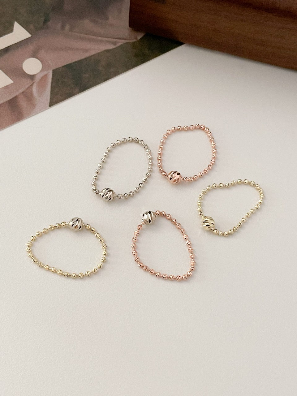 Bead Ball Chain Ring