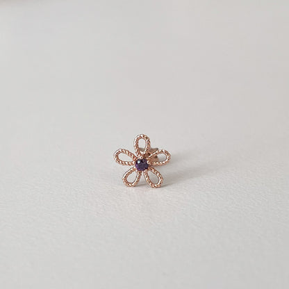 Purple Q Flower Piercing