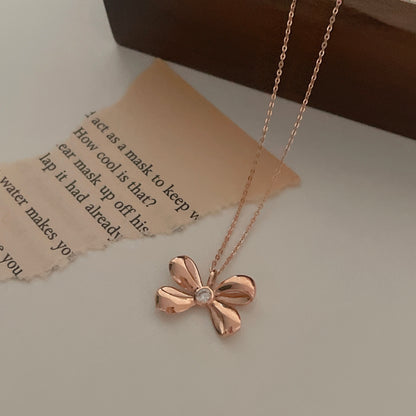 Bow Diamond Necklace