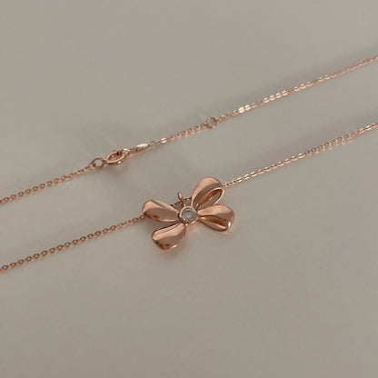 Bow Diamond Necklace