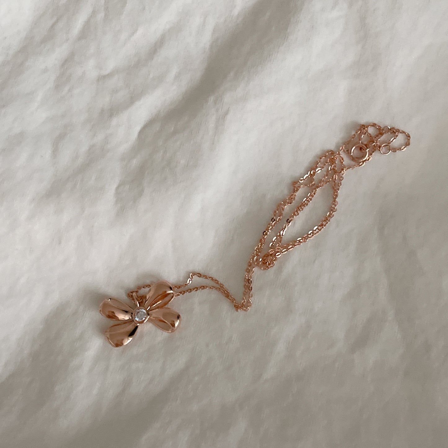 Bow Diamond Necklace