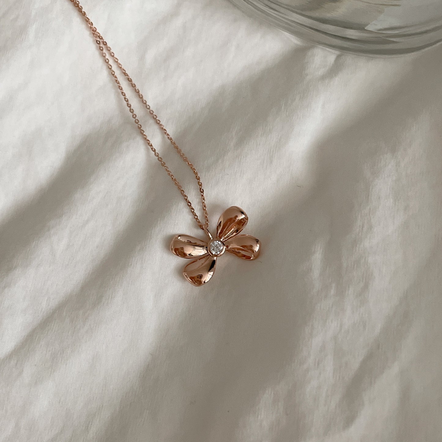 Bow Diamond Necklace