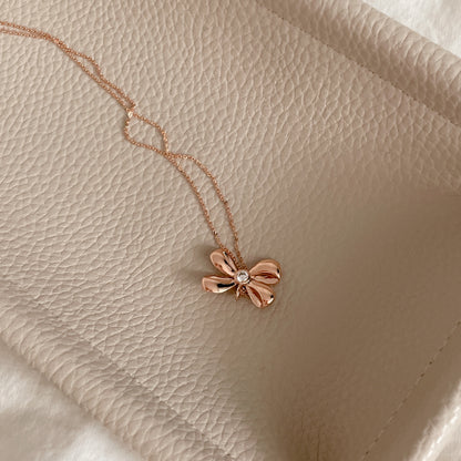 Bow Diamond Necklace