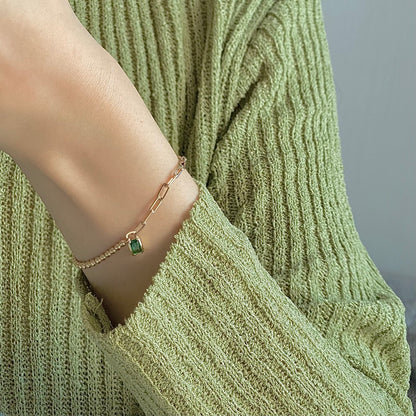 Emerald Chain Bracelet