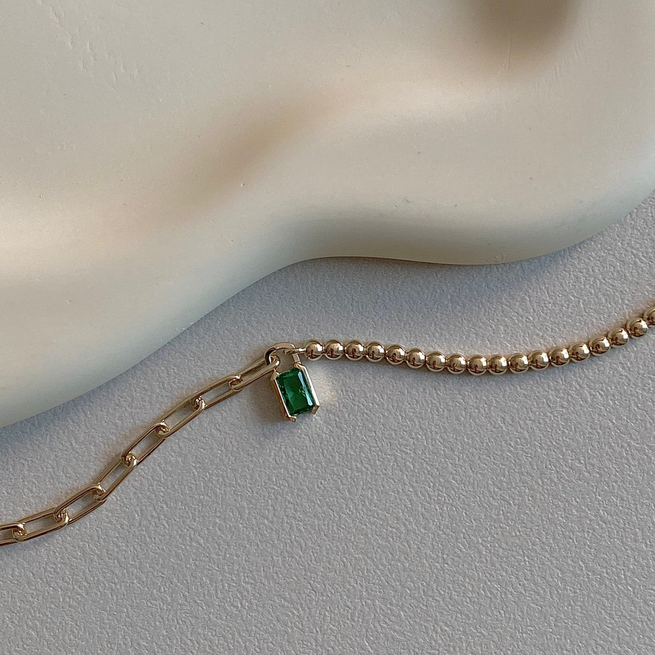 Emerald Chain Bracelet