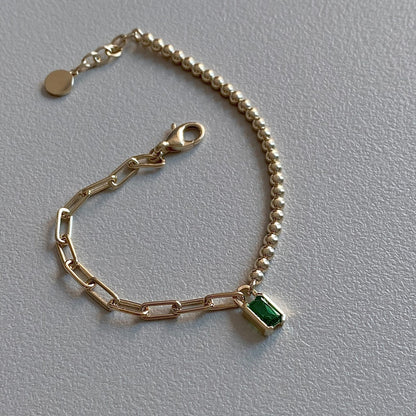 Emerald Chain Bracelet