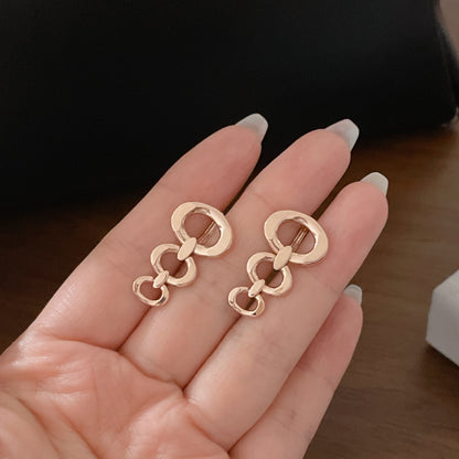 Triple Drop Link Earrings