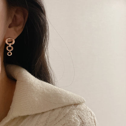 Triple Drop Link Earrings