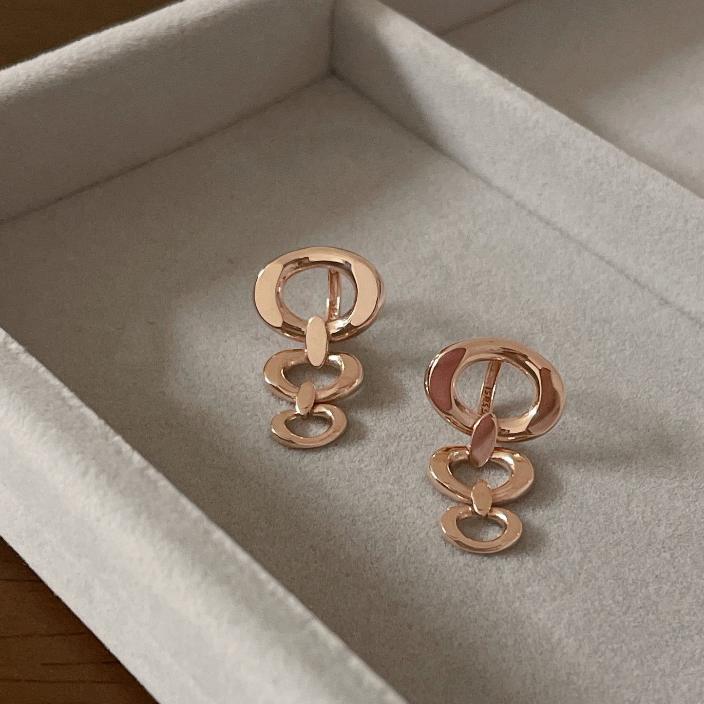 Triple Drop Link Earrings