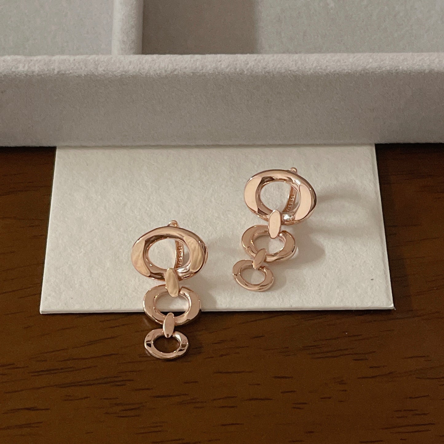 Triple Drop Link Earrings