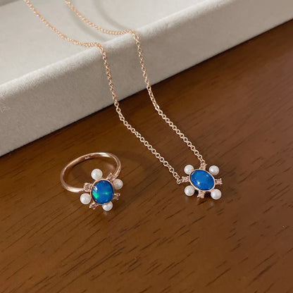 Blue Opal Necklace
