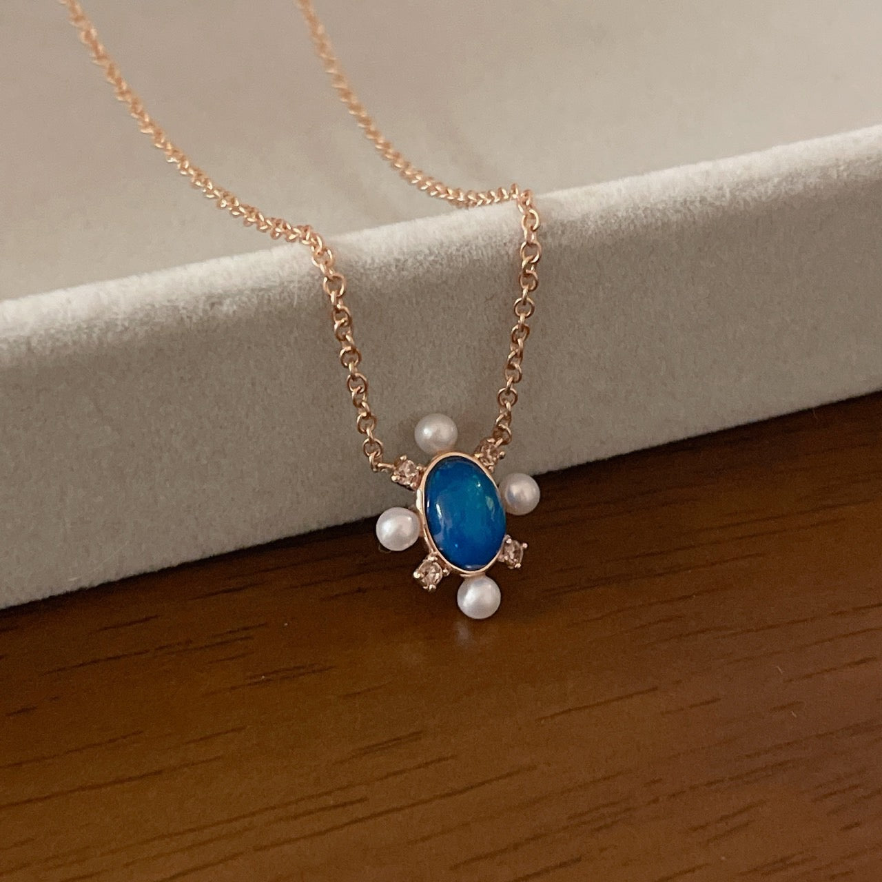 Blue Opal Necklace
