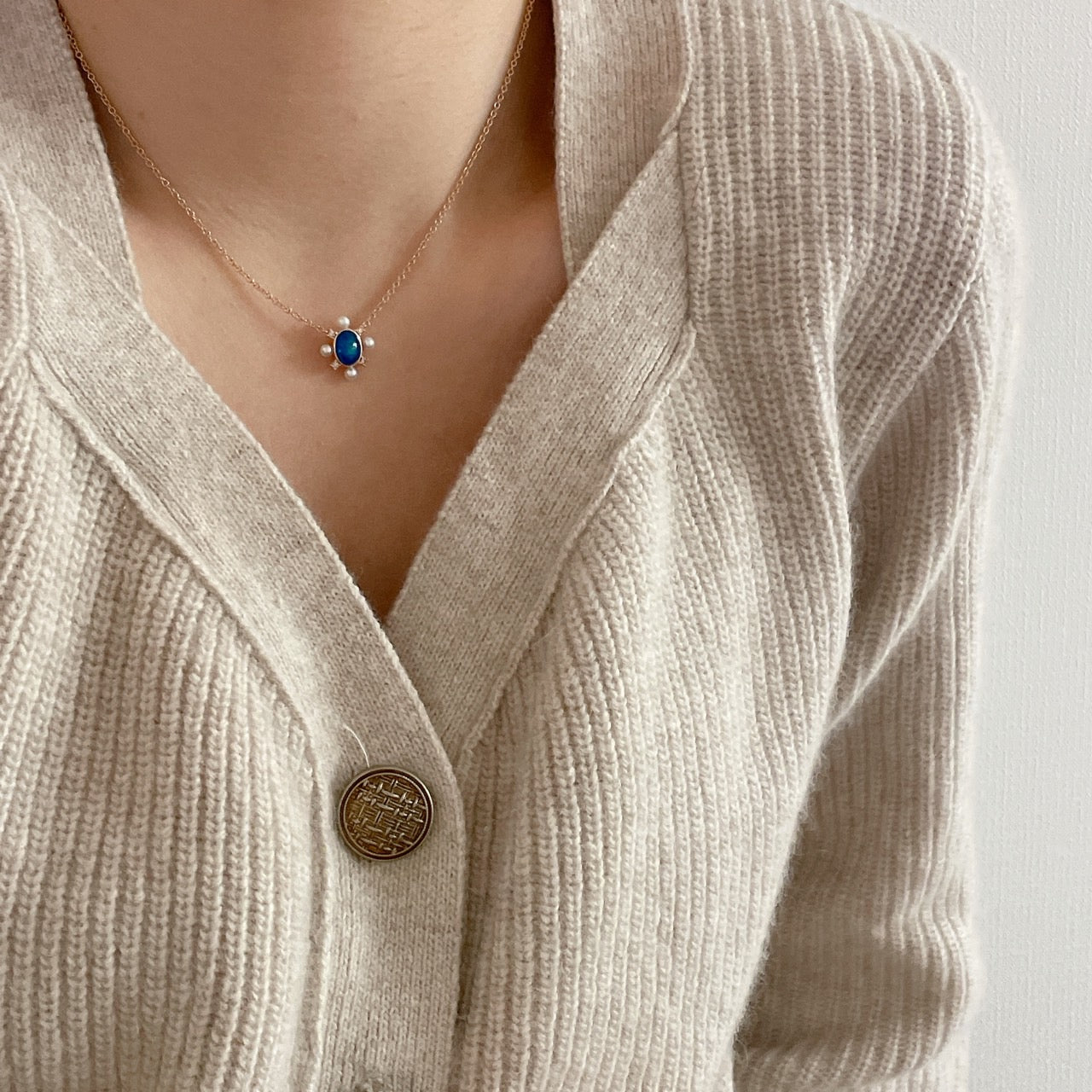 Blue Opal Necklace
