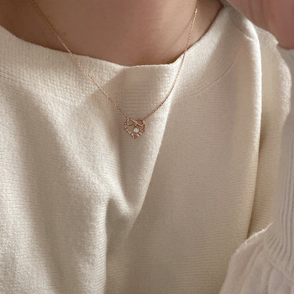 Heart Bow Necklace