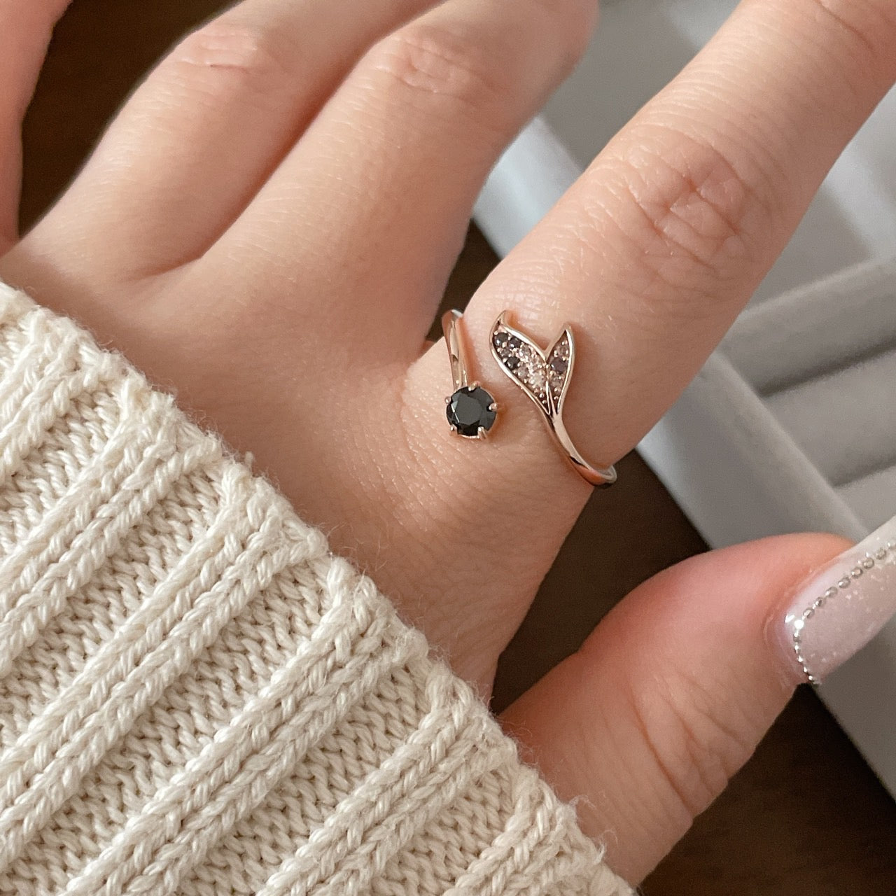 Dolphin Tail Ring