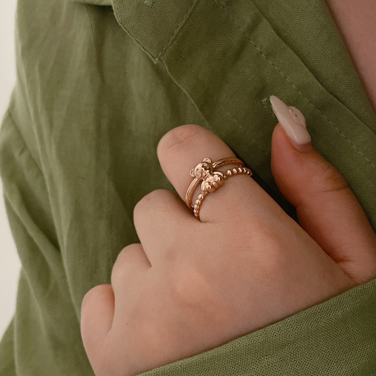 Bear Double Ring
