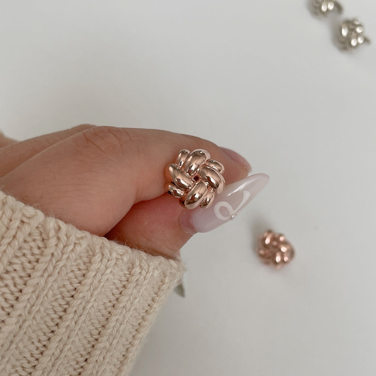 Knotted Flower Earrings