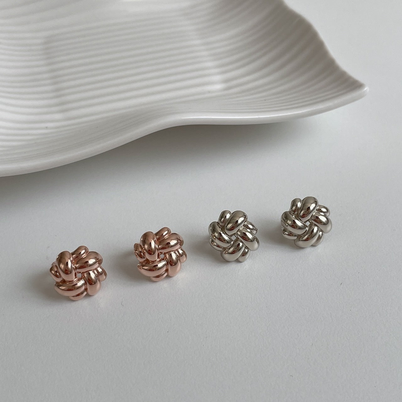 Knotted Flower Earrings
