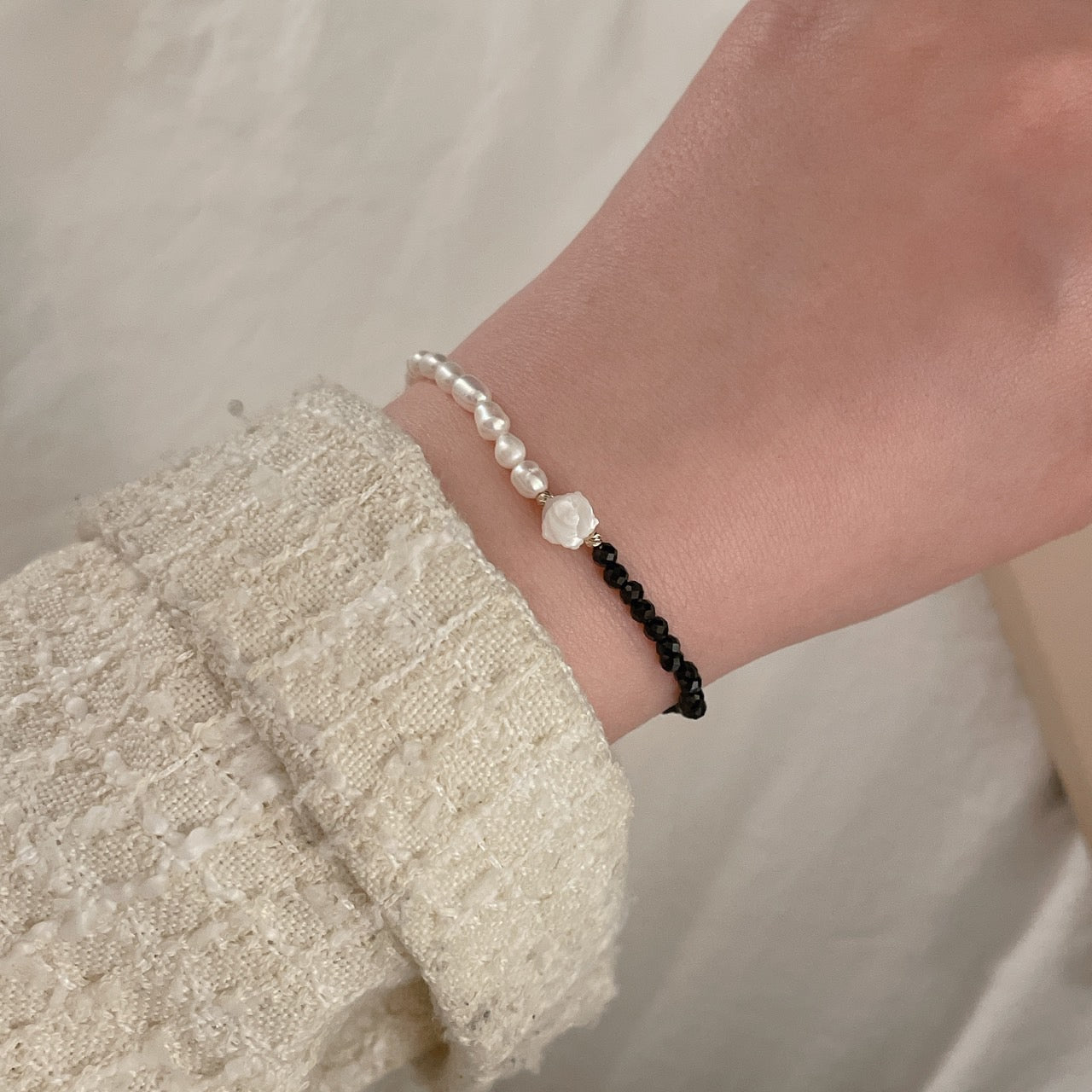 Rose Pearl Banding Bracelet