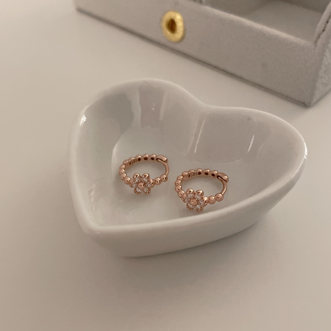 Flower Hoop Earrings