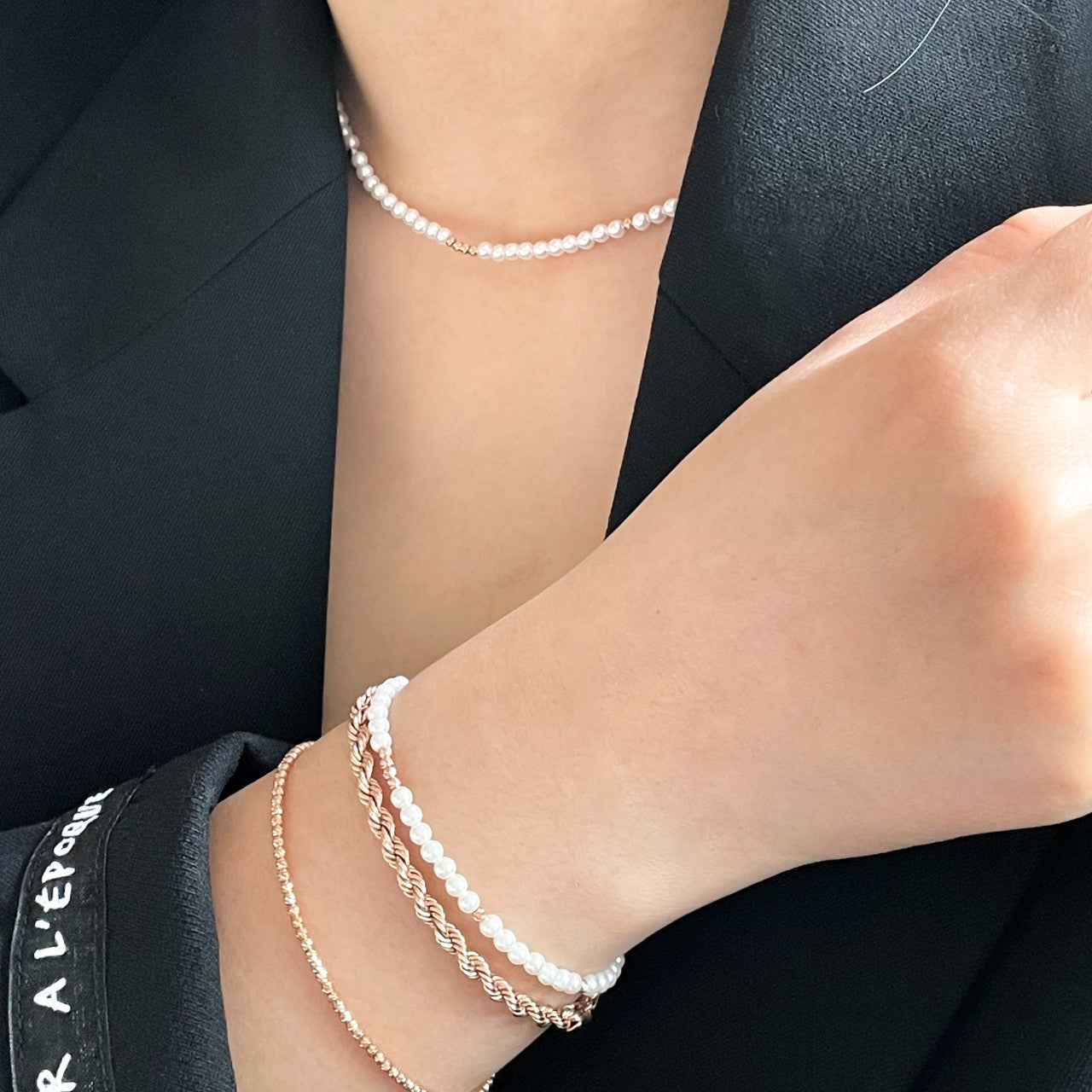 Crystal Pearl Bracelet