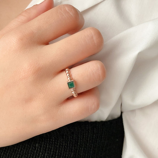 Green Onyx Antique Ring