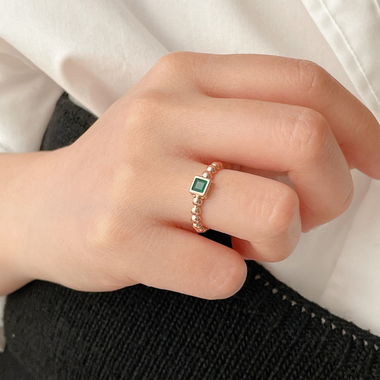 Green Onyx Antique Ring