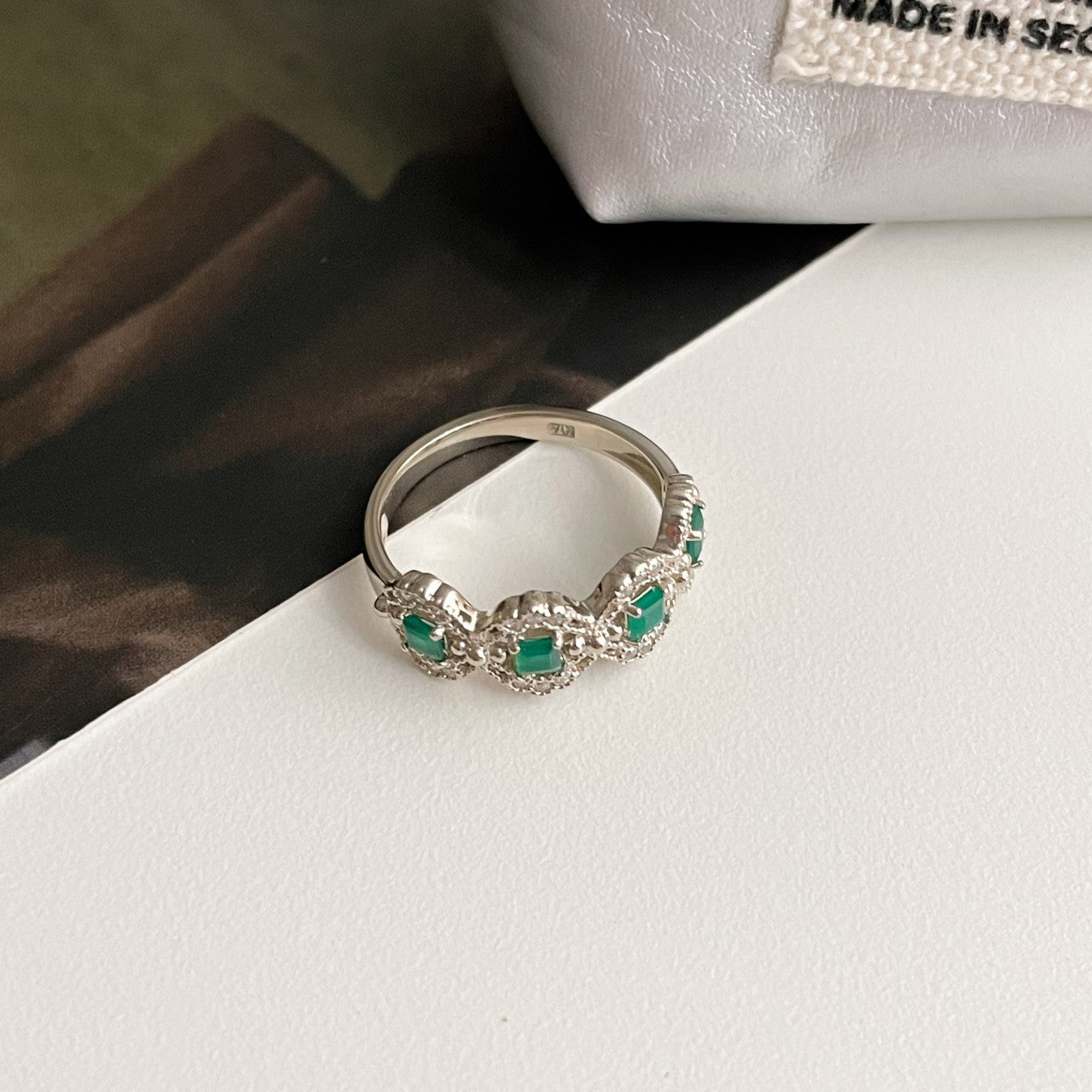Green Onyx Antique Ring