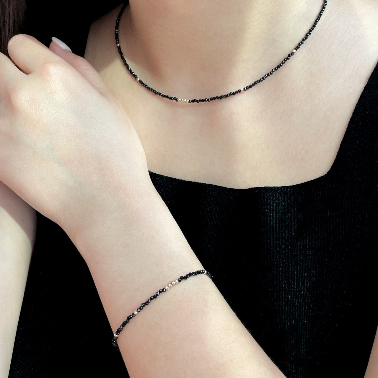 Black Spinel Necklace – CHARLOTTE LOUIS