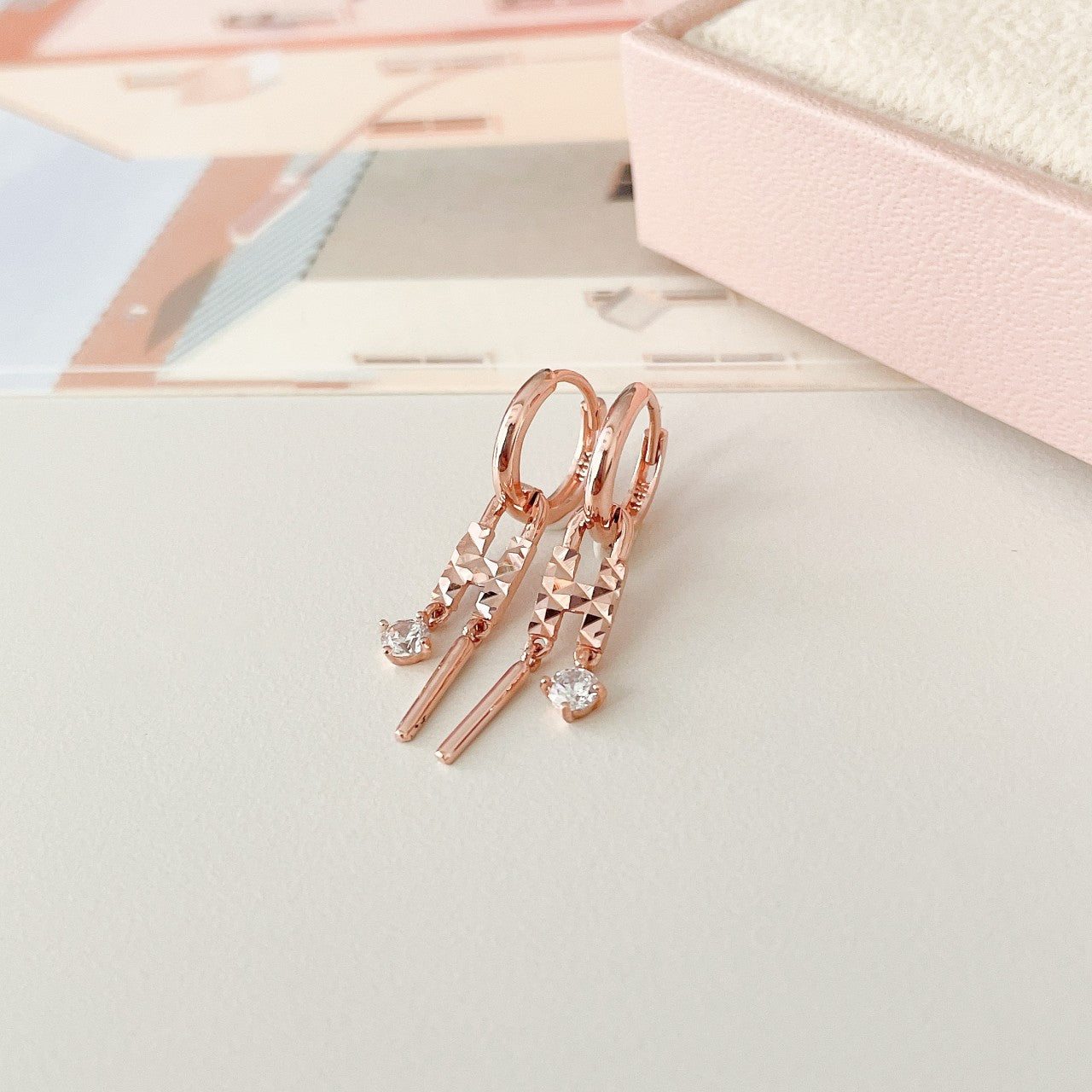 H Drop Earrings