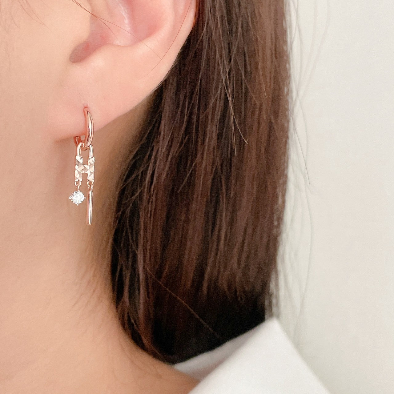 H Drop Earrings