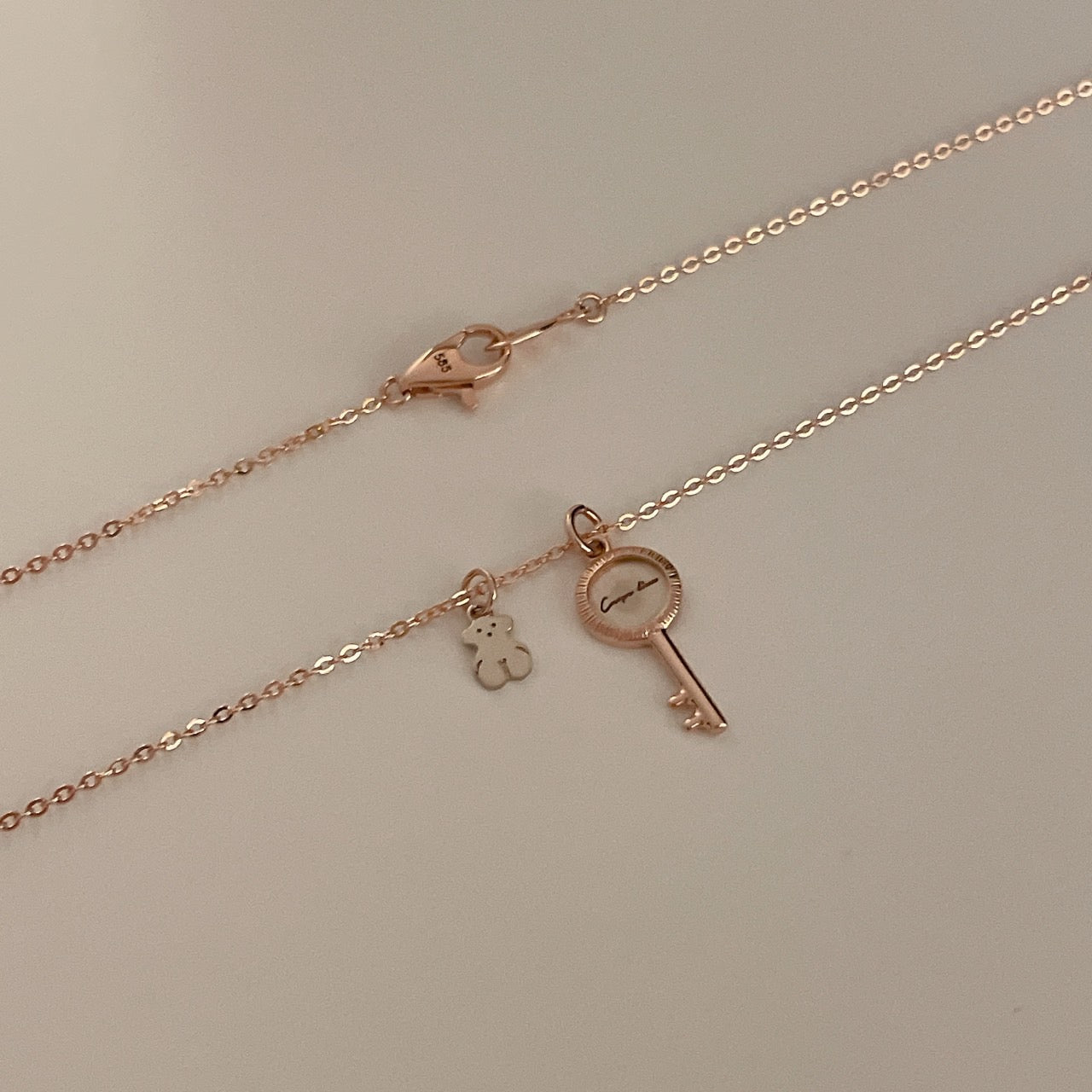 Key & Bear Necklace